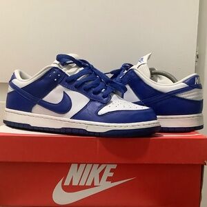 Mens 10.5 USED 2020 Nike Dunk Low Sp Kentucky White/Varsity Royal CU1726-100